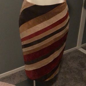 Margaret Godfrey leather skirt